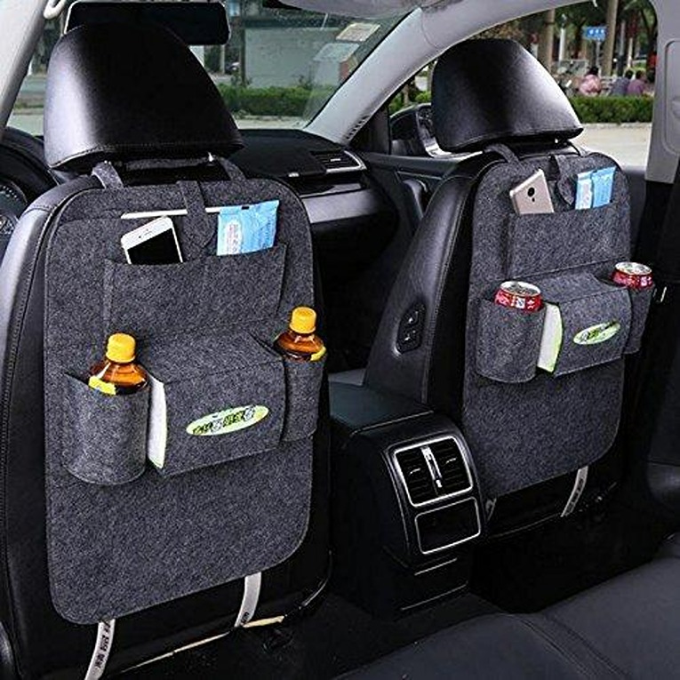 Car Back Seat Storage Organizer Trash Net Holder Multi-Pocket Travel Storage Hanger for Capacity Storage Pouch 1PC (KDB-2364860)